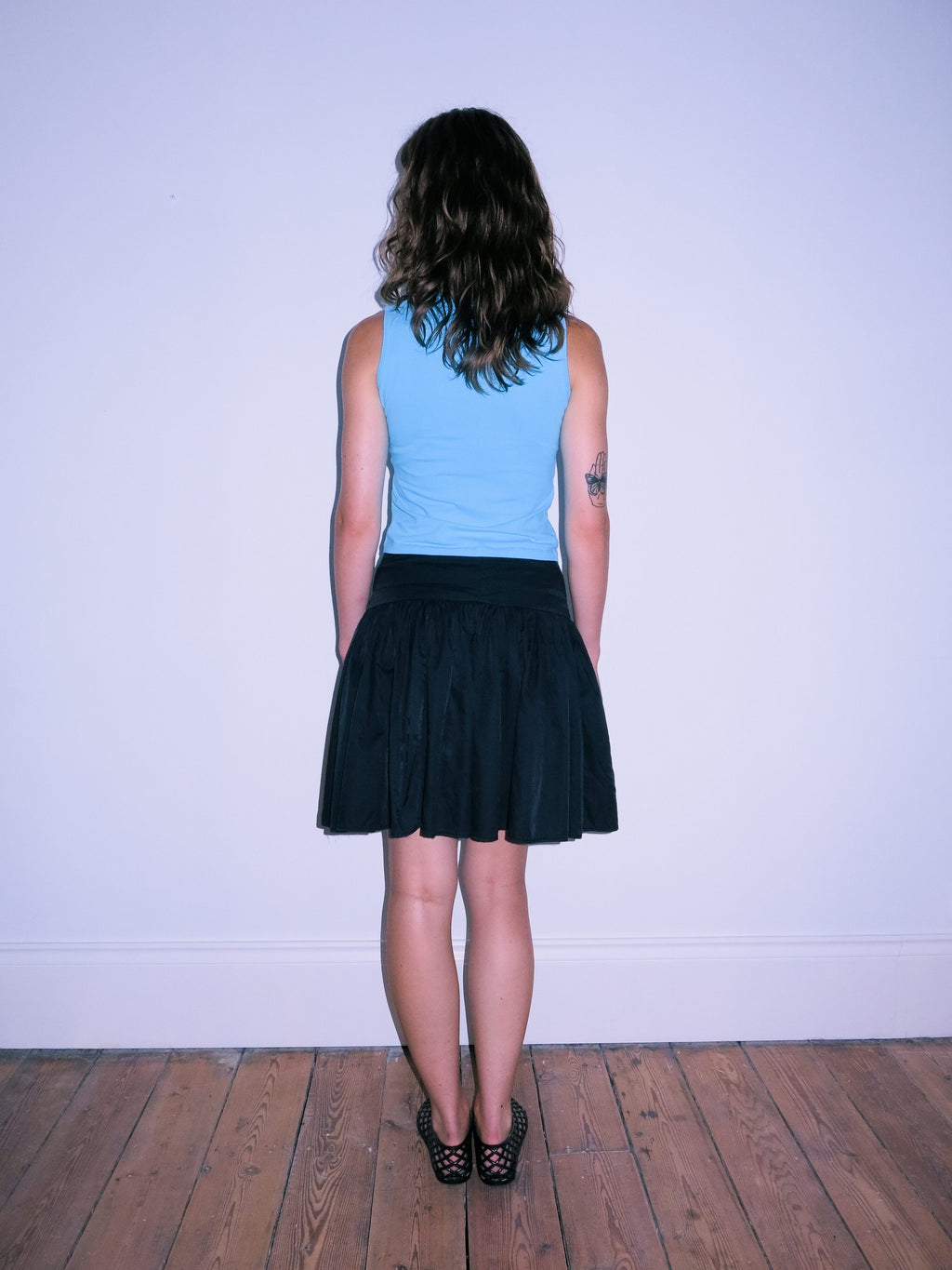 Blue Eyelet Tank Top