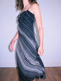 Striped Summer Halter Midi Dress