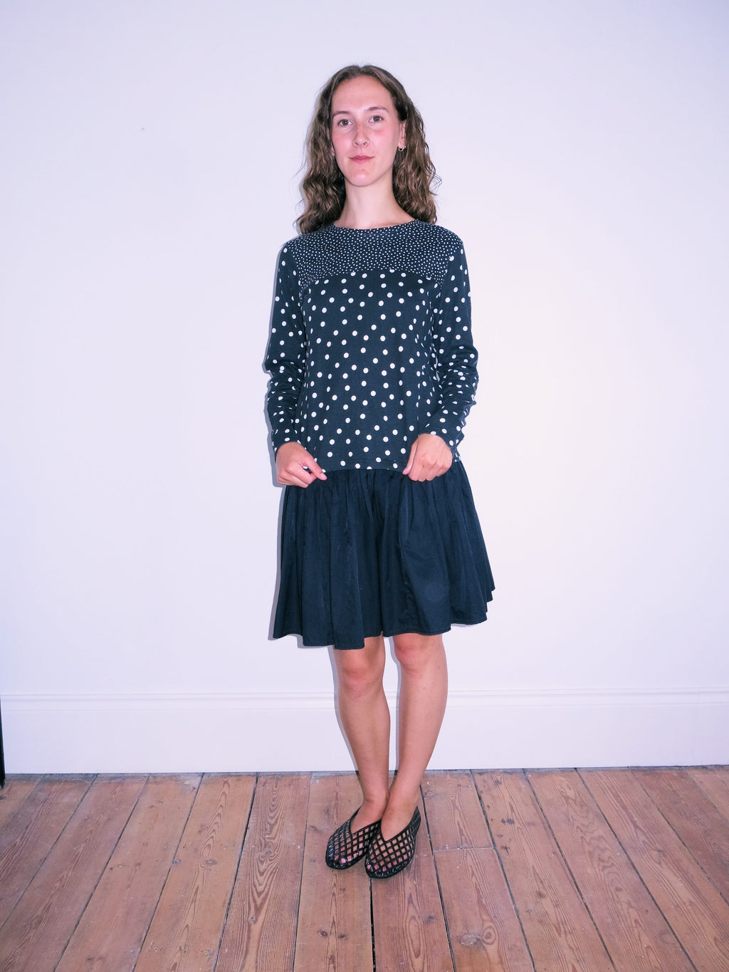 Polka Dot Long Sleeved Top