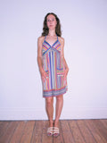 Striped Summer Halter Mini Dress