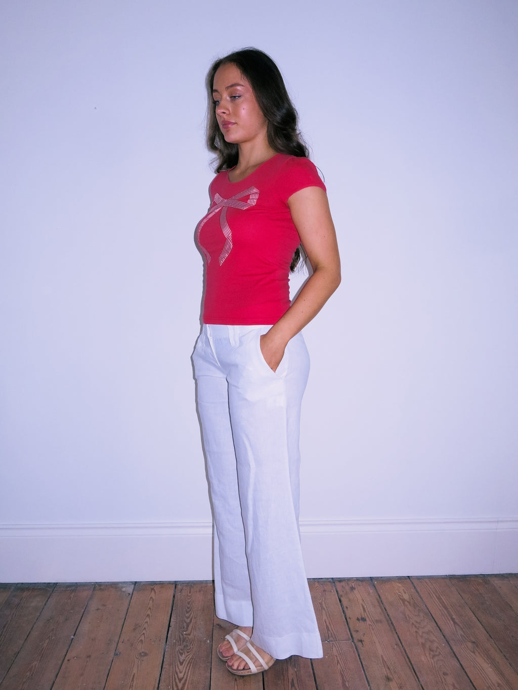Red Gingam Bow T-Shirt