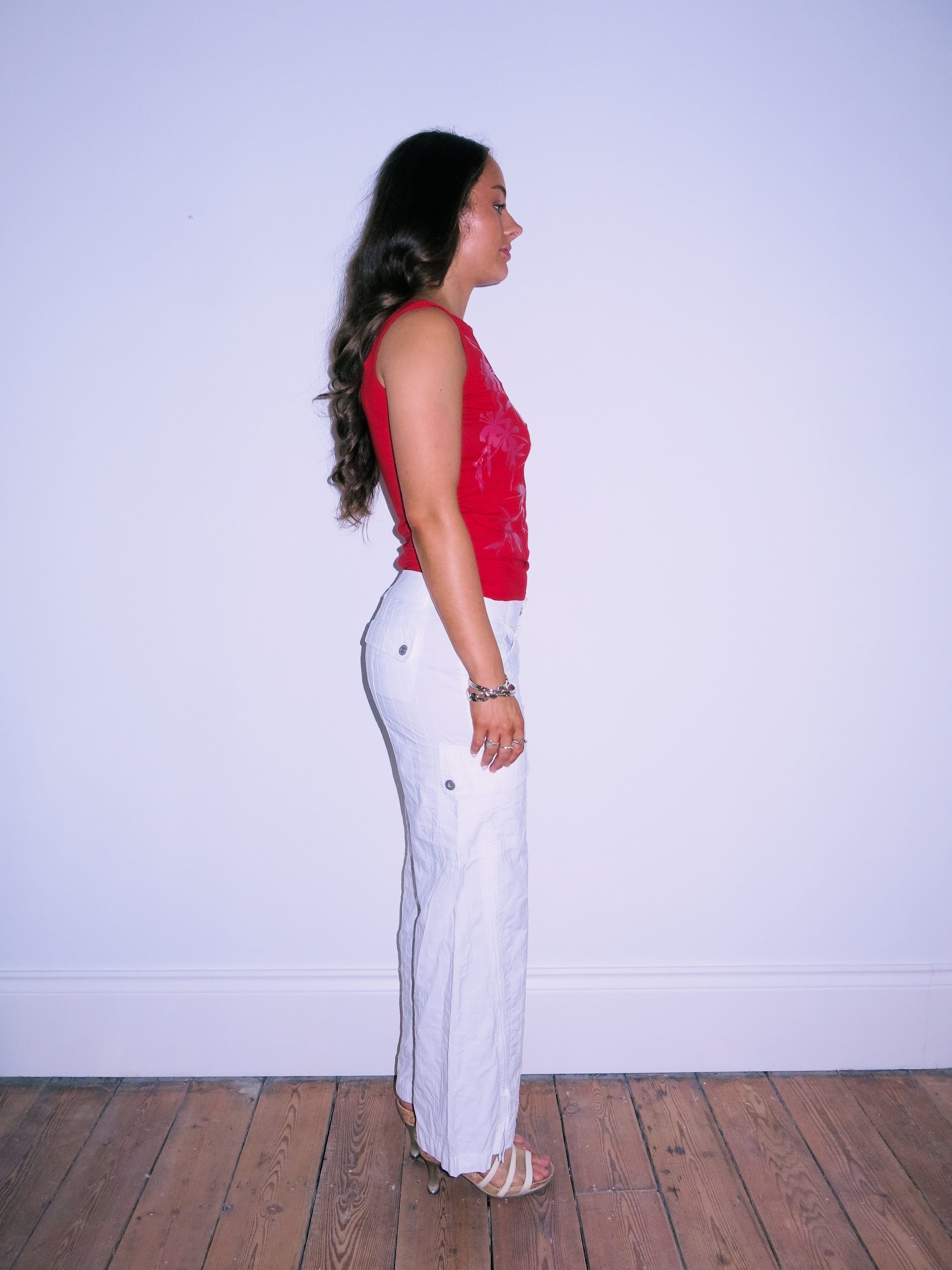 White Cargo Trousers