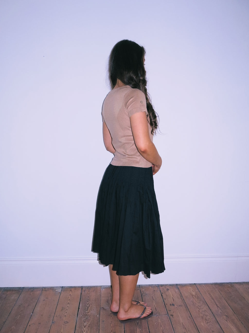 Side Rib Camel Top